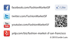 Fashion Market San Francisco Business Card Back